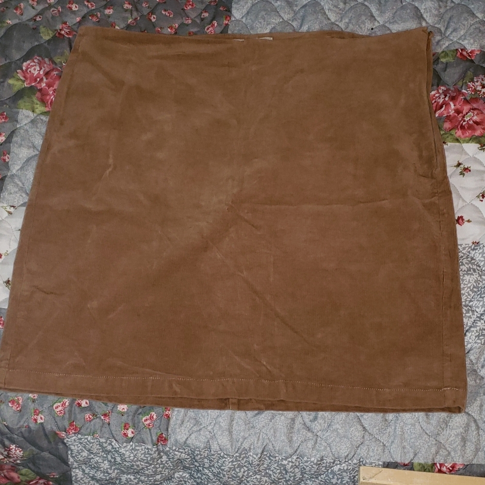 Corduroy mini skirt